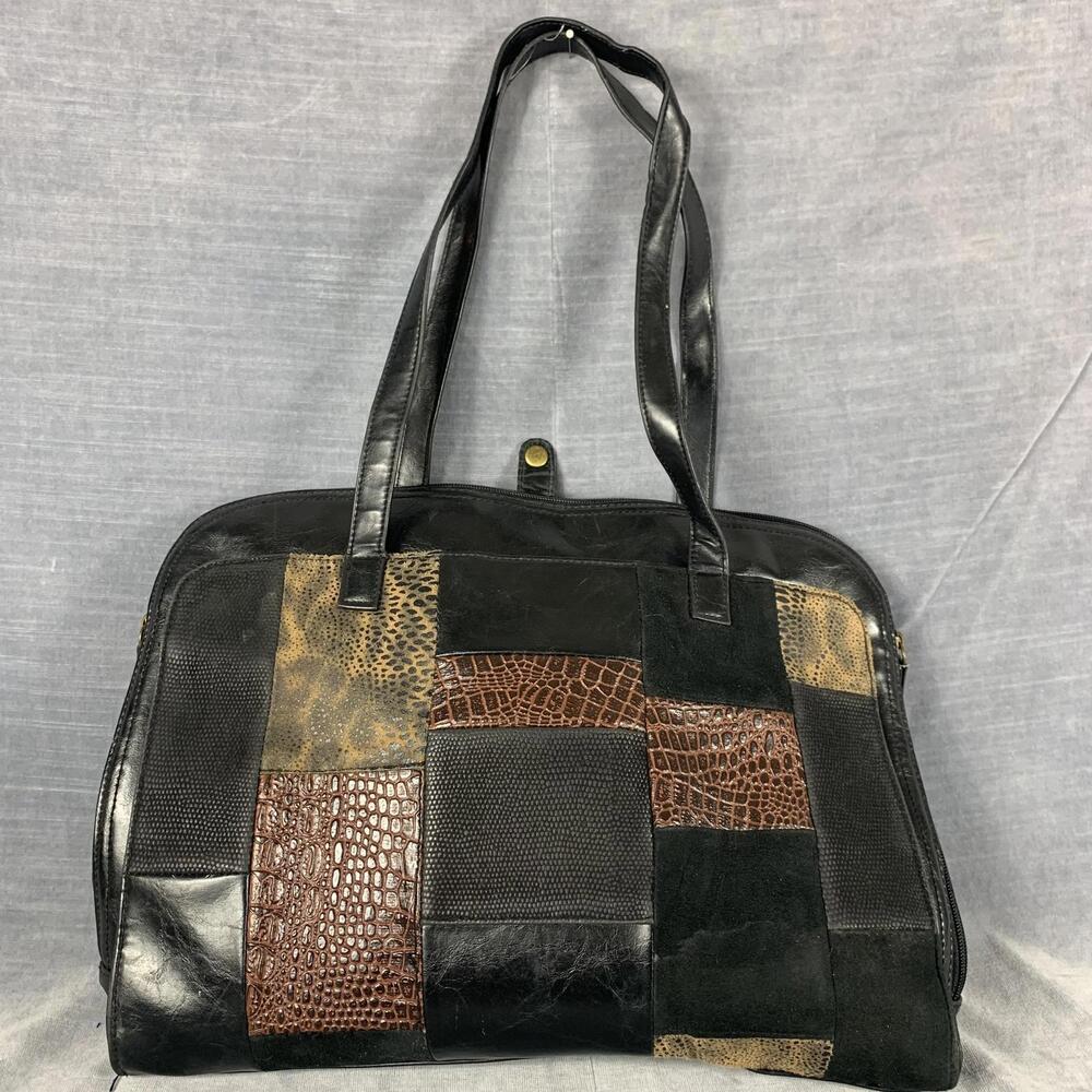 Bueno Stylish Patchwork Tote Bag 15”x 11”x 9”